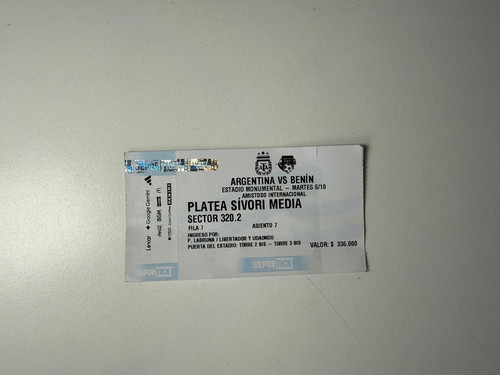 Biglietto partita argentina - biglietto,