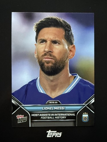 Carta topps now lionel - topps, messi